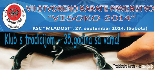 VII. Otvoreno karate prvenstva “Visoko 2014″