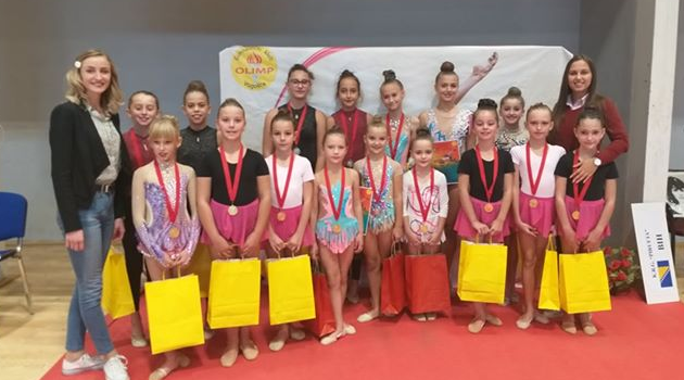 Sjajan nastup KRG “Visoko” u Vogošći: Čak sedamnaest medalja za mlade gimnastičarke